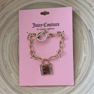 Juicy Couture Gold Bracelet w Chain and Charm